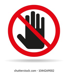 the sign of the stop icon on white background. Vector illustration