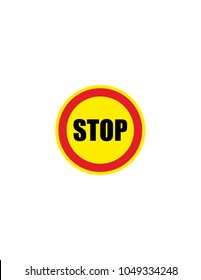 Sign stop isolated