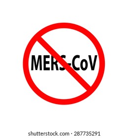 Sign for stop MERS, vector illustration