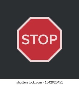 Sign stop. Red sign stop,