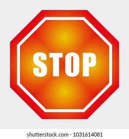 sign STOP, road sign prohibiting, safety on the road, vector image