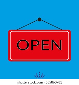 sign, the store is open, icon, vector illustration EPS 10