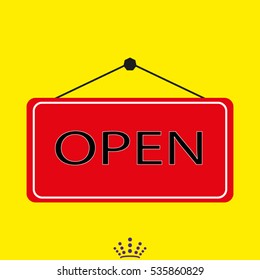 sign, the store is open, icon, vector illustration EPS 10