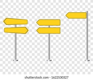 Sign Street Big Set Isolated With transparent background. vecctor