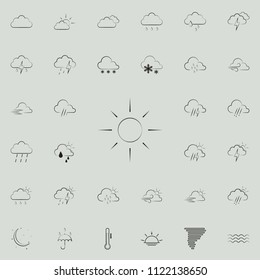 sign sunny weather icon. Detailed set of Weather icons. Premium quality graphic design sign. One of the collection icons for websites, web design, mobile app on colored background