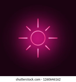 sign sunny weather icon. Elements of Weather in neon style icons. Simple icon for websites, web design, mobile app, info graphics
