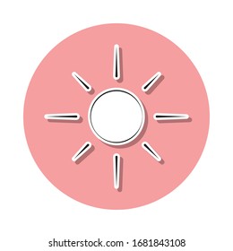 sign sunny weather sticker icon. Simple thin line, outline vector of Weather icons for ui and ux, website or mobile application