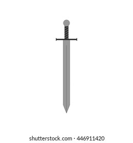 Sign Sword Silver Weapon Icon Isolated Stock Vector (Royalty Free ...