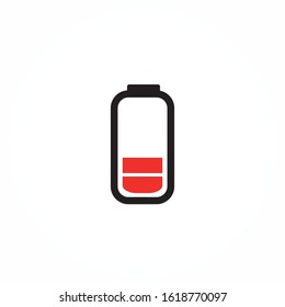 sign symbol battery low icon