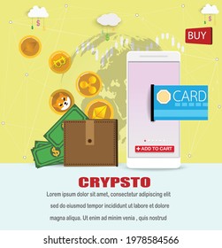 The sign or symbol of bitcoin.Cryptocurrency with and fall graph for bitcoin.Blockchain technologies,bitcoins,altcoins,finance digital money market,Vector banner and Digital cryptocurrency concept.