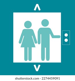 Sign or Symbol of elevator