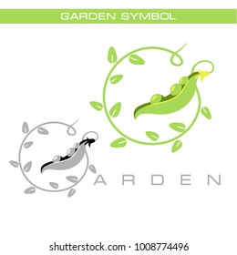 Sign Symbol Of The Garden, Peas, Vegetable Garden.