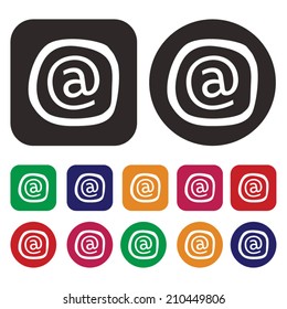 at sign symbol /  at sign icon / isolated