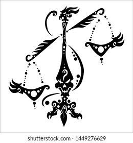 sign symbol of libra tribal zodiac