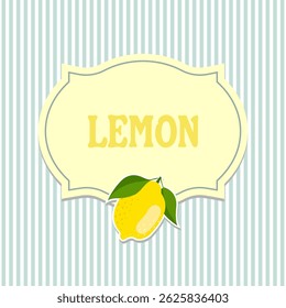 A sign, symbol, or logo made from organic lemon. Vintage label, logo, or badge. Isolated. Vector illustration