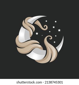 sign symbol moonlight of ramadhan vector 