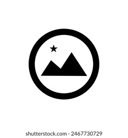 Zeichen oder Symbol für Berge 