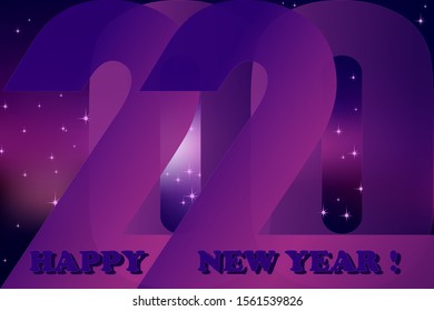 Sign, symbol, number of the new year 2020. logo for design