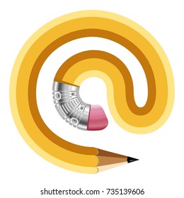 Sign symbol pencil icon. Cartoon illustration of sign symbol pencil vector icon for web