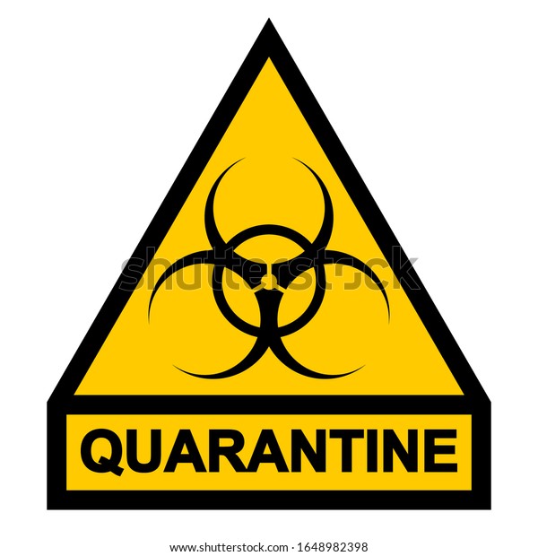 Sign Symbol Quarantine Zone Area Stop Stock Vector (Royalty Free ...