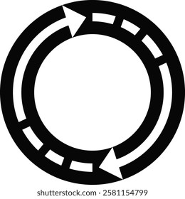 Sign or symbol from recycle rounded