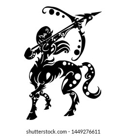 sign symbol of sagittarius tribal zodiac