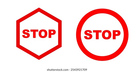 Signo símbolo stop diseño Vector