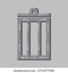 Vector de símbolo de signo con estilo de píxel
