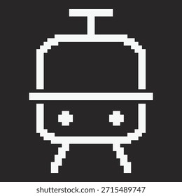 Vector de símbolo de signo con estilo de píxel