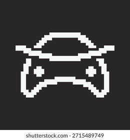 Vector de símbolo de signo con estilo de píxel