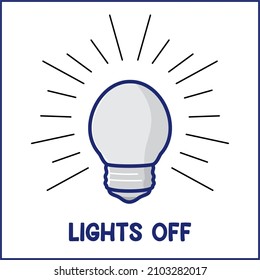 a sign or symbol when the light is off