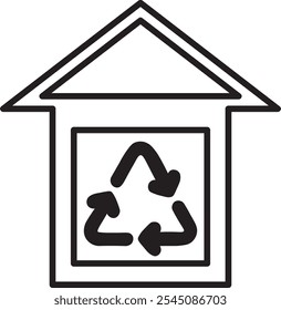 um sinal que simboliza uma residência ecologicamente limpa