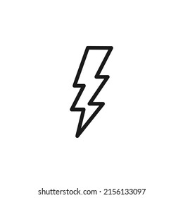 Sign and symbols concept. Outline illustrations and editable strokes. Suitable for stores, books, articles etc. Vector line icon of flash or lightning 