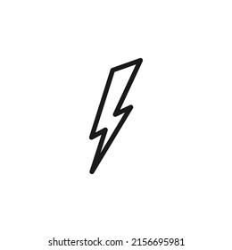 Sign and symbols concept. Outline illustrations and editable strokes. Suitable for stores, books, articles etc. Vector line icon of flash or lightning 