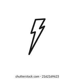 Sign and symbols concept. Outline illustrations and editable strokes. Suitable for stores, books, articles etc. Vector line icon of flash or lightning 