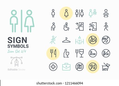 Sign Symbols icon set 2