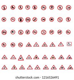 Sign Symbols Public Places Road Stock Vector (Royalty Free) 1216526491 ...