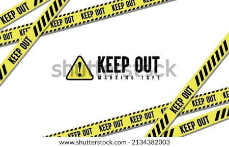 Sign tape, caution, keep out, warning, Vector illustration