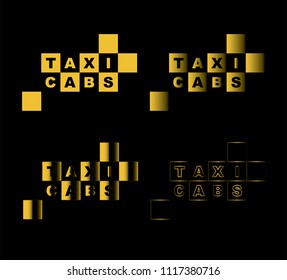 Sign of Taxi Cabs in vector