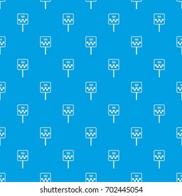 Sign taxi pattern repeat seamless in blue color for any design. Vector geometric illustration