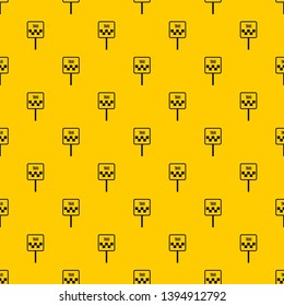 Sign taxi pattern seamless vector repeat geometric yellow for any design