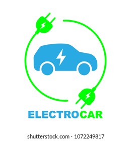 Sign template of car charging station. Vector illustration. Flat design