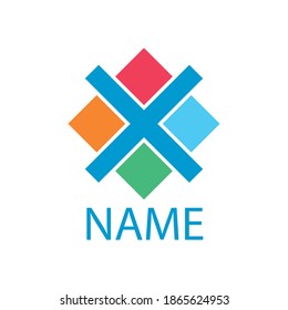 Sign Template Colors Name Letters Abstract Stock Vector (Royalty Free ...