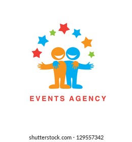 Sign template for event agencies - vector concept