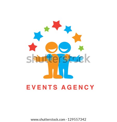 Sign template for event agencies - vector concept