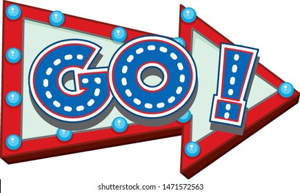 Sign template at fun fair illustration