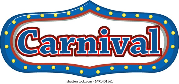 Sign template at fun fair illustration