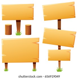 Sign template made of wood illustration