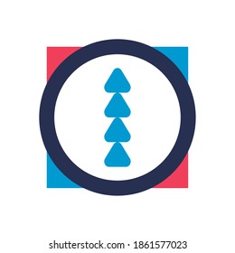 sign template round of colors, abstract creative symbol in white background vector illustration design