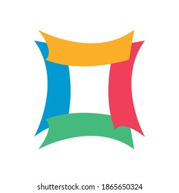 combinación de colores de plantilla de signo, diseño abstracto de ilustración vectorial de símbolo creativo